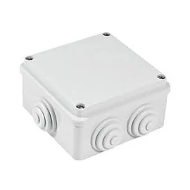 GEWISS GW44004 OBO kötődoboz biztonsági kamerákhoz, 100x100x50, kültéri (IP55), csavarozható fedéllel, világosszürke színű