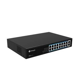 Milesight MS-S0216-GL 18/16 POE switch, 16X10/100Mbps PoE + 2X1000Mbps uplink
