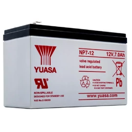 Yuasa NP7-12, 12V 7Ah, zárt, gondozásmentes ólom-sav akkumulátor (VRLA)