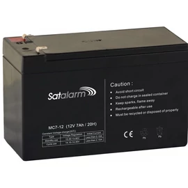 AKKUMULÁTOR 12V/ 7.0Ah, SATALARM, riasztóközpontokba