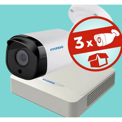 Hyundai 3 motorzoom csőkamerás, 4MP IP  kamerarendszer