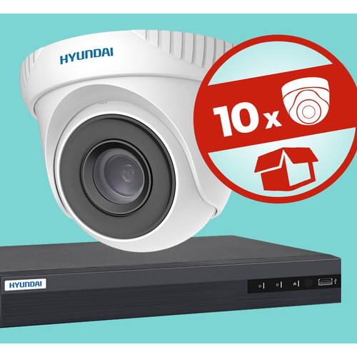 Hyundai 10 dómkamerás, 2MP (FHD 1080p), IP  kamerarendszer