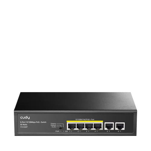 CUDY FS1006P, 6 portos POE switch, 4 POE + 2 Uplink