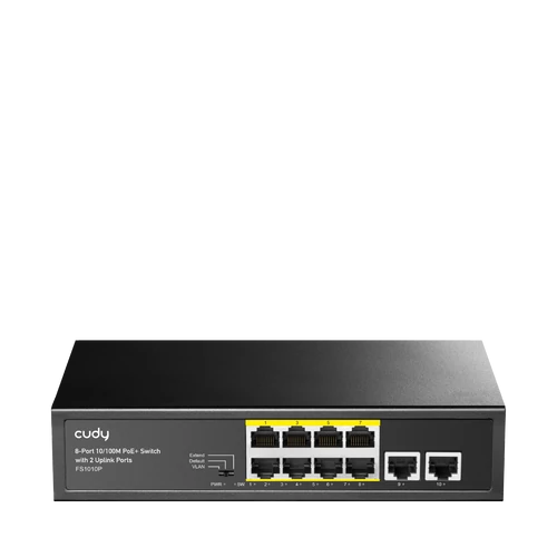 CUDY FS1010P, 10 portos POE switch, 8 POE + 2 Uplink