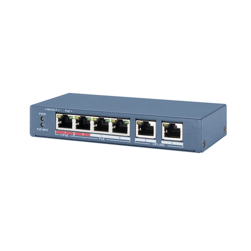 Grundig GD-HW-ACSW04D, 6 portos SWITCH ebből 4 port POE tápfeladó