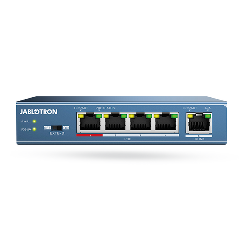 JABLOTRON JI-114Z 4 portos PoE switch JABLOTRON rendszerek és IP kamerákhoz