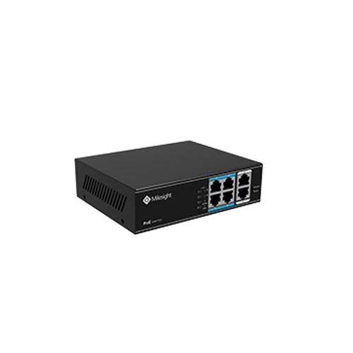 Milesight MS-S0204-EL 6/4 POE switch, 4X10/100Mbps PoE + 2X100Mbps uplink