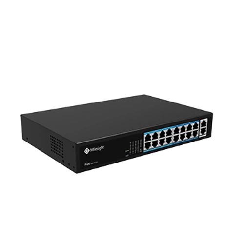 Milesight MS-S0216-GL 18/16 POE switch, 16X10/100Mbps PoE + 2X1000Mbps uplink