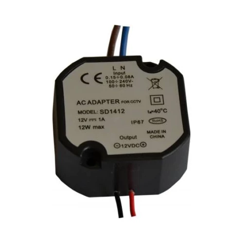 ICP-A1201OD, tápegység, 1.000mA, 12V DC, kültéri (SD1412)