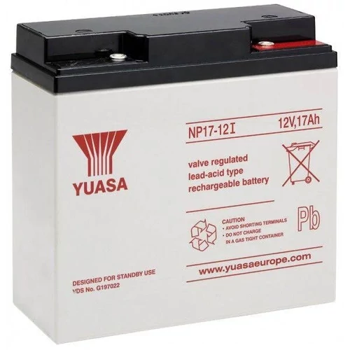 Yuasa NP17-12, 12V 17Ah, zárt, gondozásmentes ólom-sav akkumulátor (VRLA)