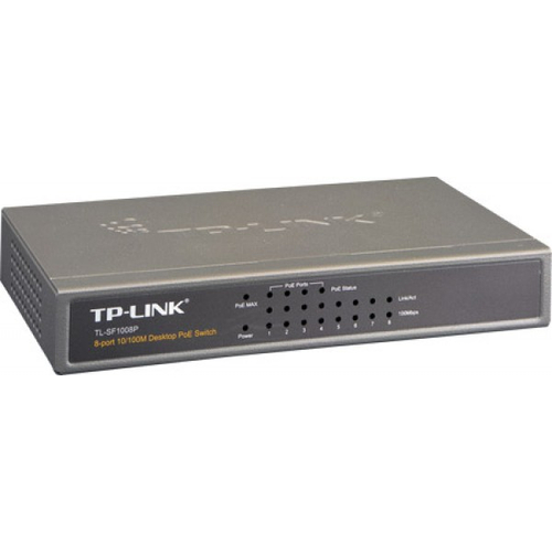 TP-LINK TL-SF1008P, 8 portos SWITCH ebből 4 port POE tápfeladó